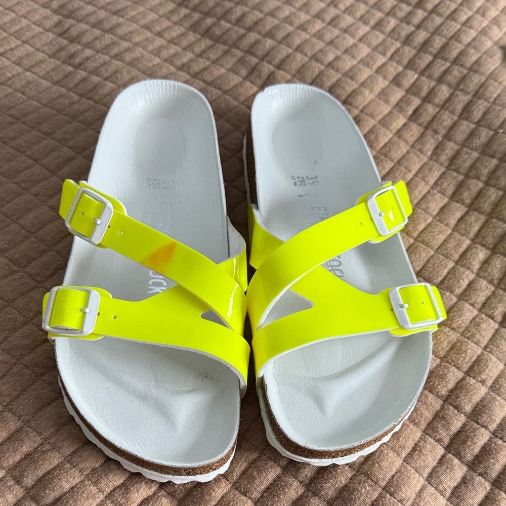 Birkenstock Women's Neon Yellow Sandals